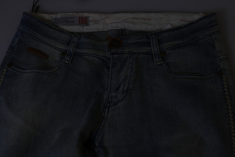 PLEIN SUD JENIUS Light Blue Washed Mid Waist Skinny Jeans