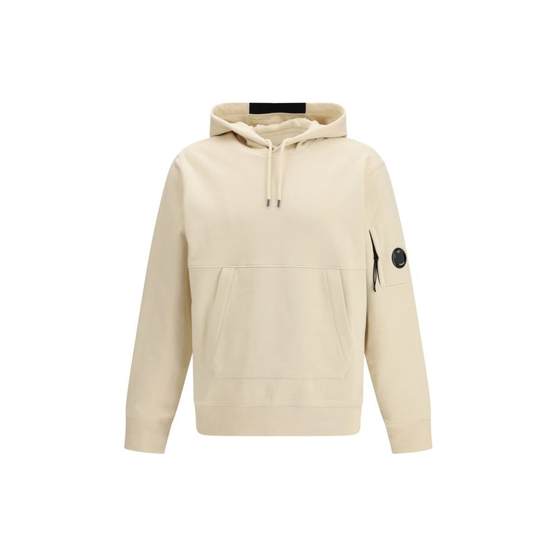 C.P. Company Beige Cotton Sweatshirt - Diagonal Raised Fleece