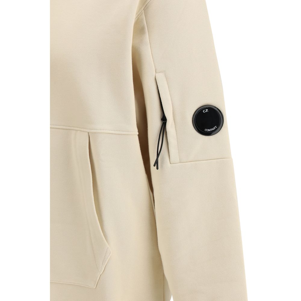 C.P. Company Beige Cotton Sweatshirt - Diagonal Raised Fleece