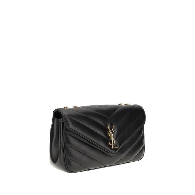 Saint Laurent LouLou Black Calf Leather Shoulder Bag