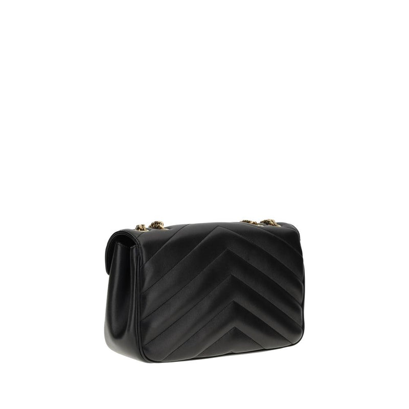 Saint Laurent LouLou Black Calf Leather Shoulder Bag