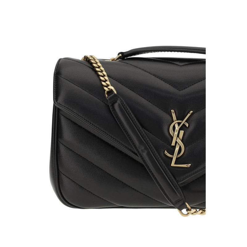 Saint Laurent LouLou Black Calf Leather Shoulder Bag