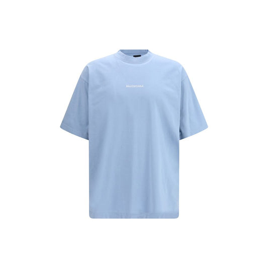 Balenciaga Lichtblauwe Katoenen T-shirt