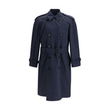 Trench-coat bleu Burberry en polyester