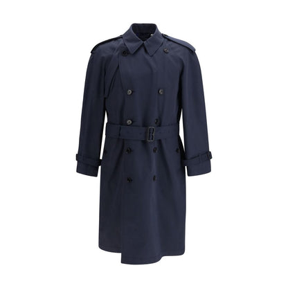 Burberry blauwe polyester trenchcoat