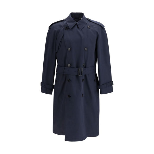 Burberry blauwe polyester trenchcoat