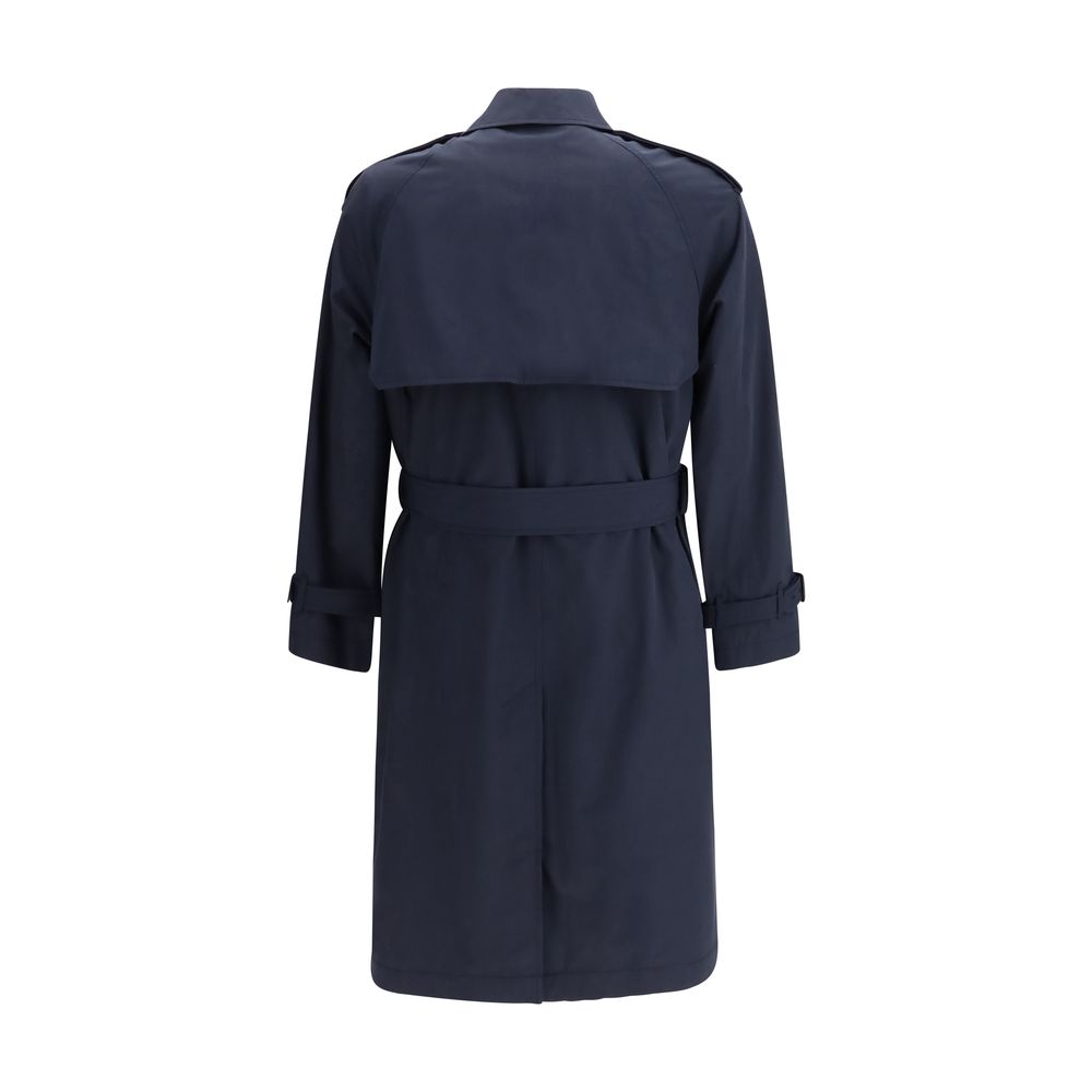 Trench-coat bleu Burberry en polyester