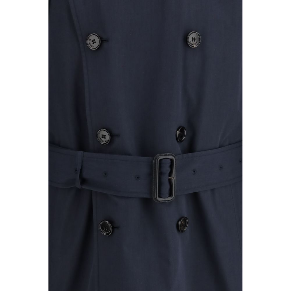 Trench-coat bleu Burberry en polyester
