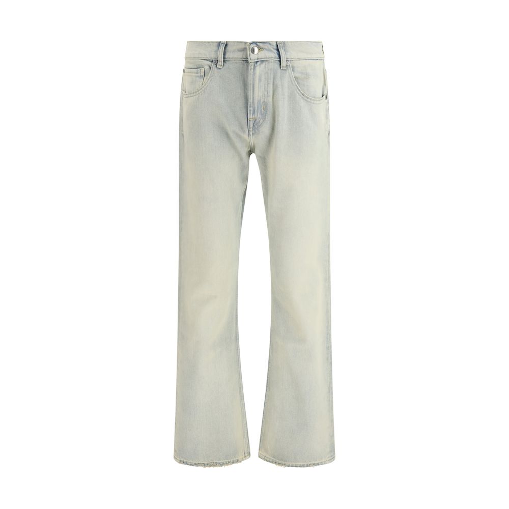 7FOR Cream Cotton Bootcut Jeans for Men - Stylish & Versatile