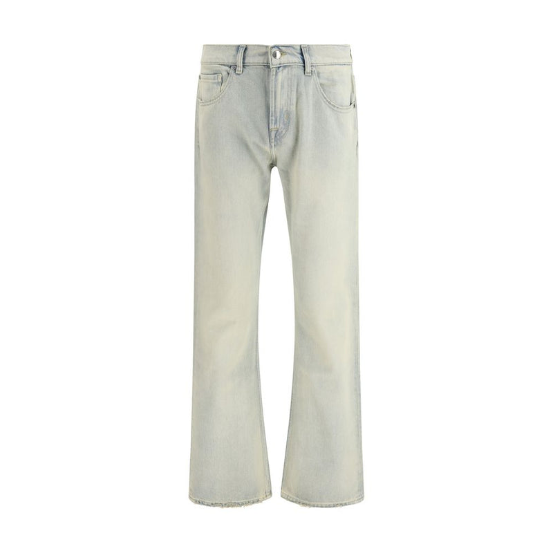 7FOR Cream Cotton Bootcut Jeans for Men - Stylish & Versatile
