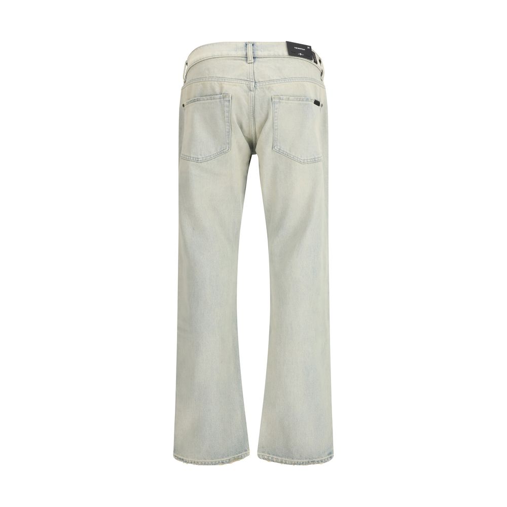 7FOR Cream Cotton Bootcut Jeans for Men - Stylish & Versatile
