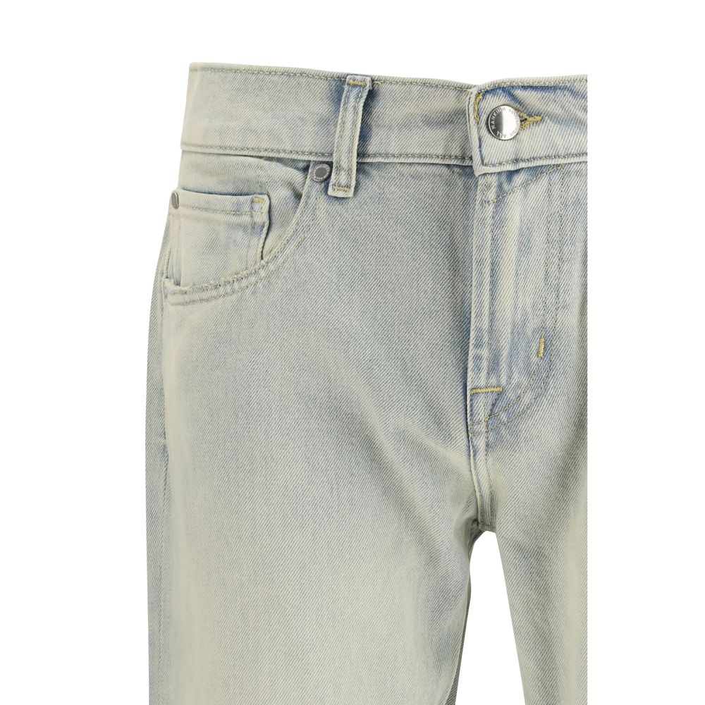 7FOR Cream Cotton Bootcut Jeans for Men - Stylish & Versatile