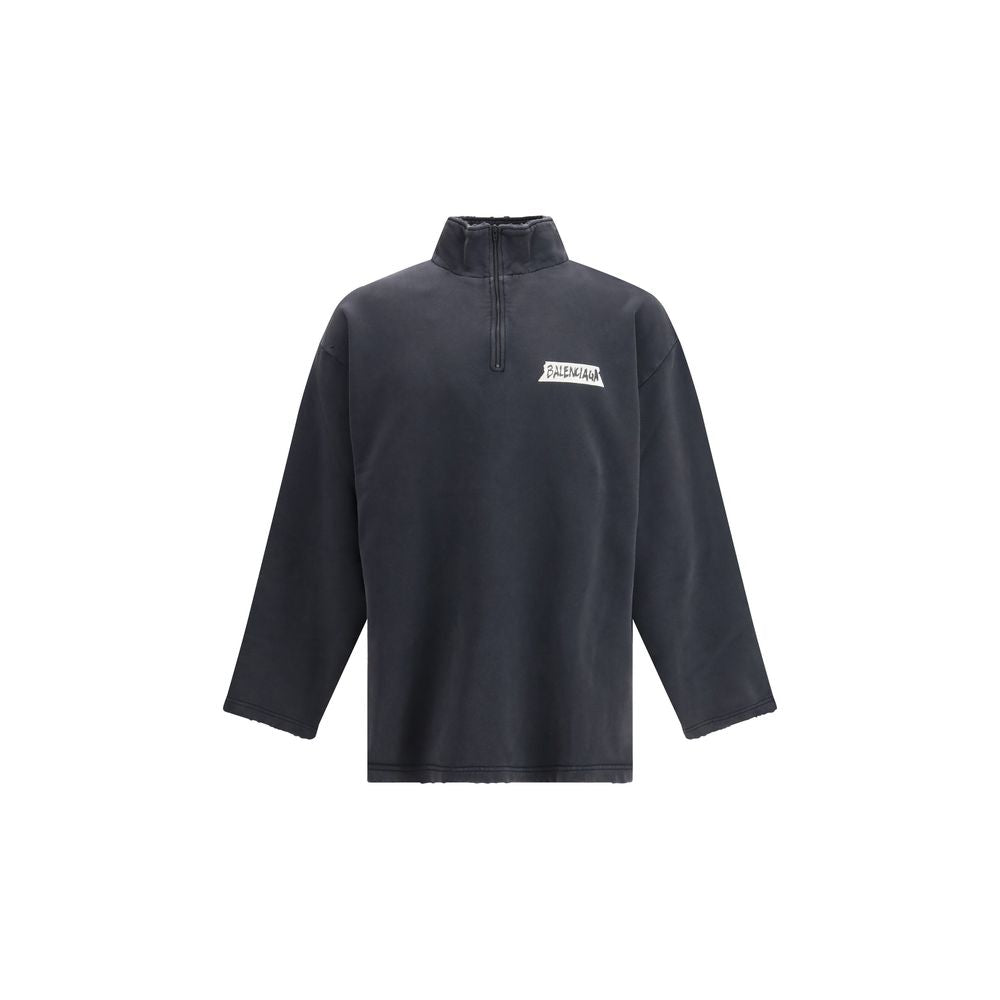 Sweat-shirt Balenciaga en coton noir