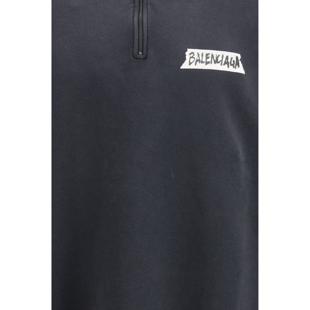 Sweat-shirt Balenciaga en coton noir
