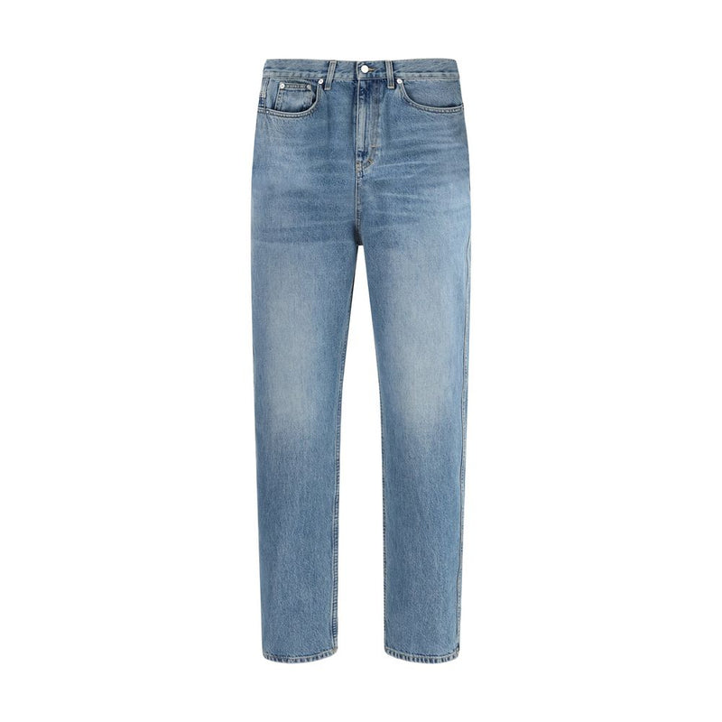 Jean slim en coton bleu clair Gucci