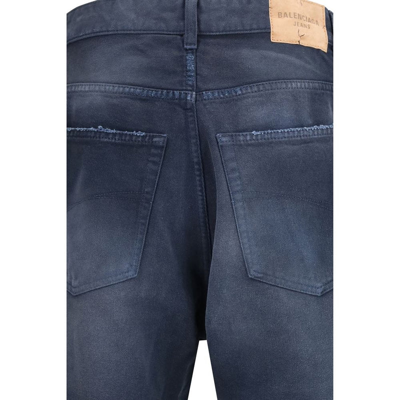 Bermuda en coton bleu Balenciaga