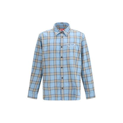 Diesel Light Blue Cotton Pattern Shirt
