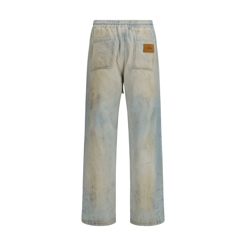 Amiri Light Blue Cotton Relaxed Fit Jeans for Men