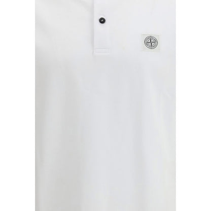 Stone Island Witte Katoenen Polo