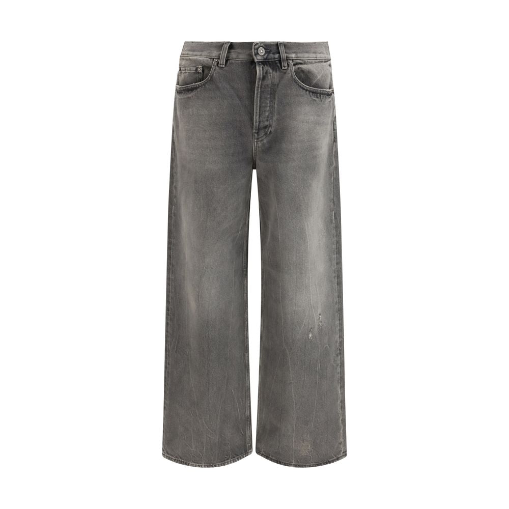 Golden Goose Parker Gray Cotton Relaxed Fit Jeans for Men