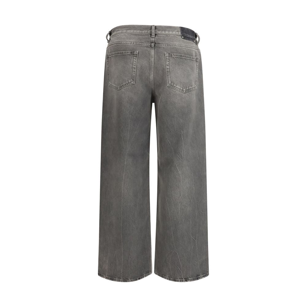 Golden Goose Parker Gray Cotton Relaxed Fit Jeans for Men