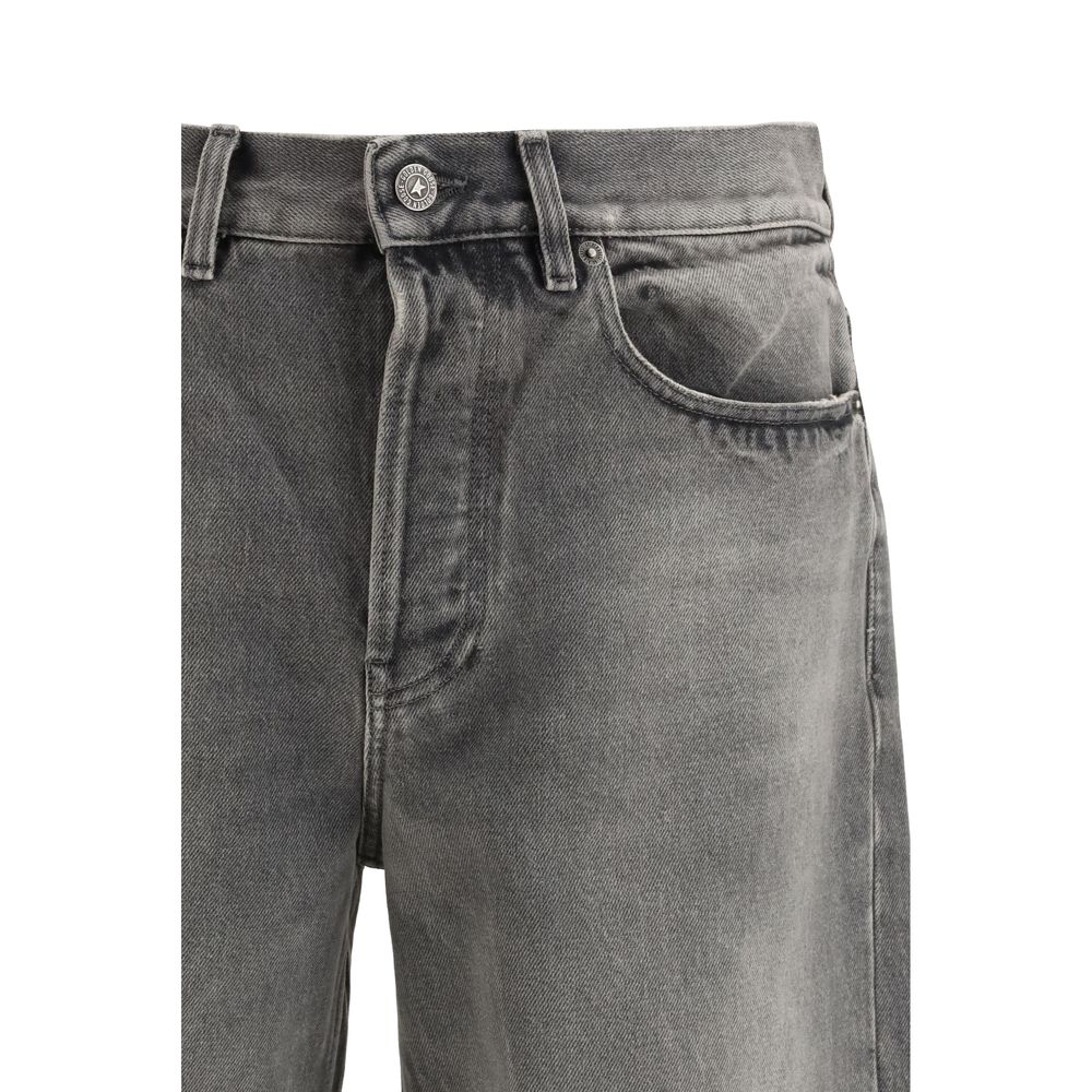 Golden Goose Parker Gray Cotton Relaxed Fit Jeans for Men