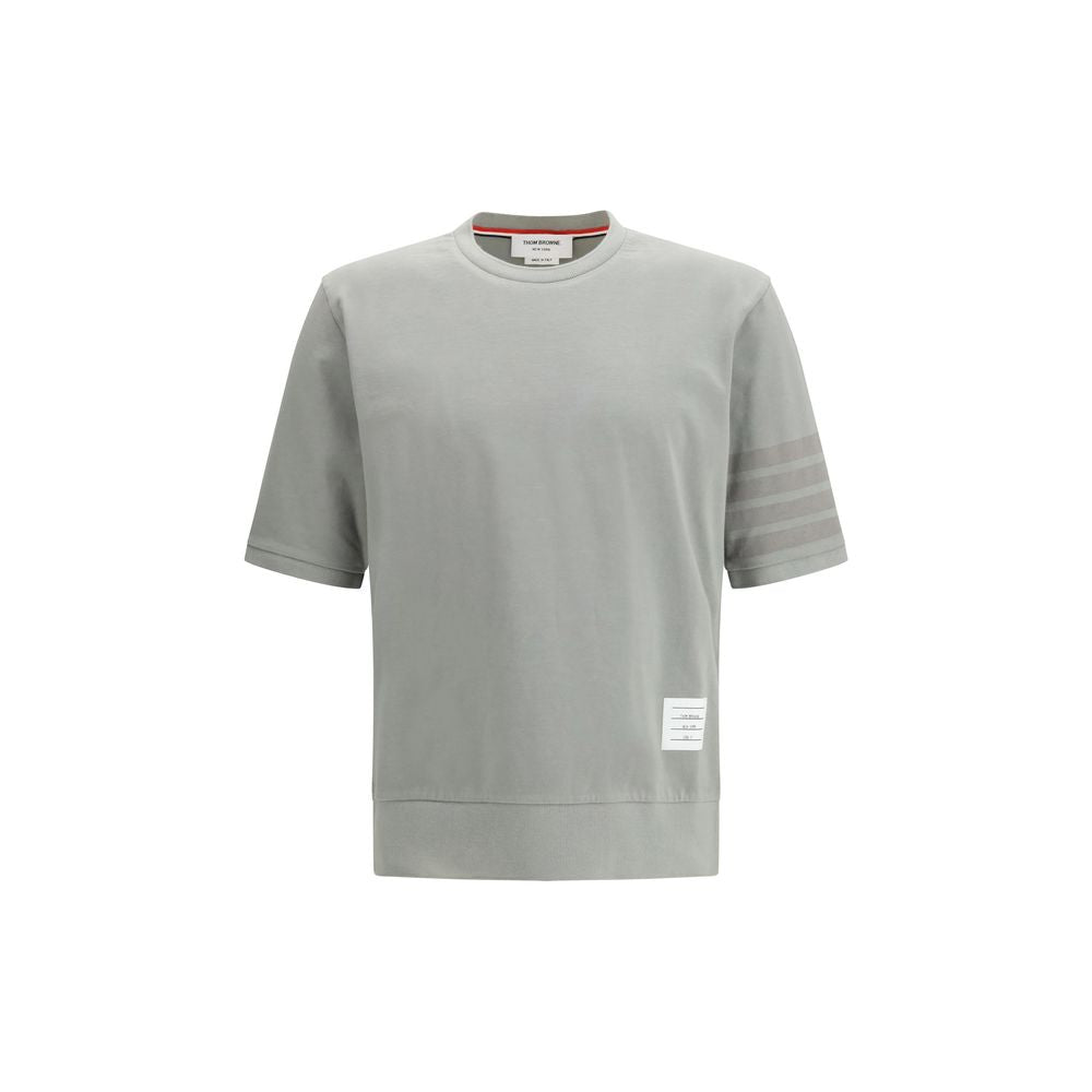 Thom Browne Gray Cotton 4-Bar Sportswear T-Shirt