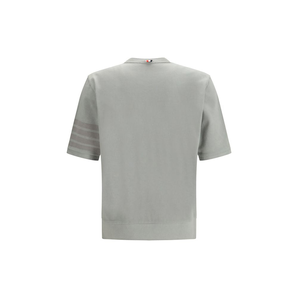 Thom Browne Gray Cotton 4-Bar Sportswear T-Shirt