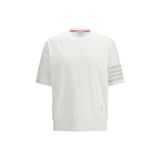 Thom Browne White Cotton 4-Bar Sportswear T-Shirt