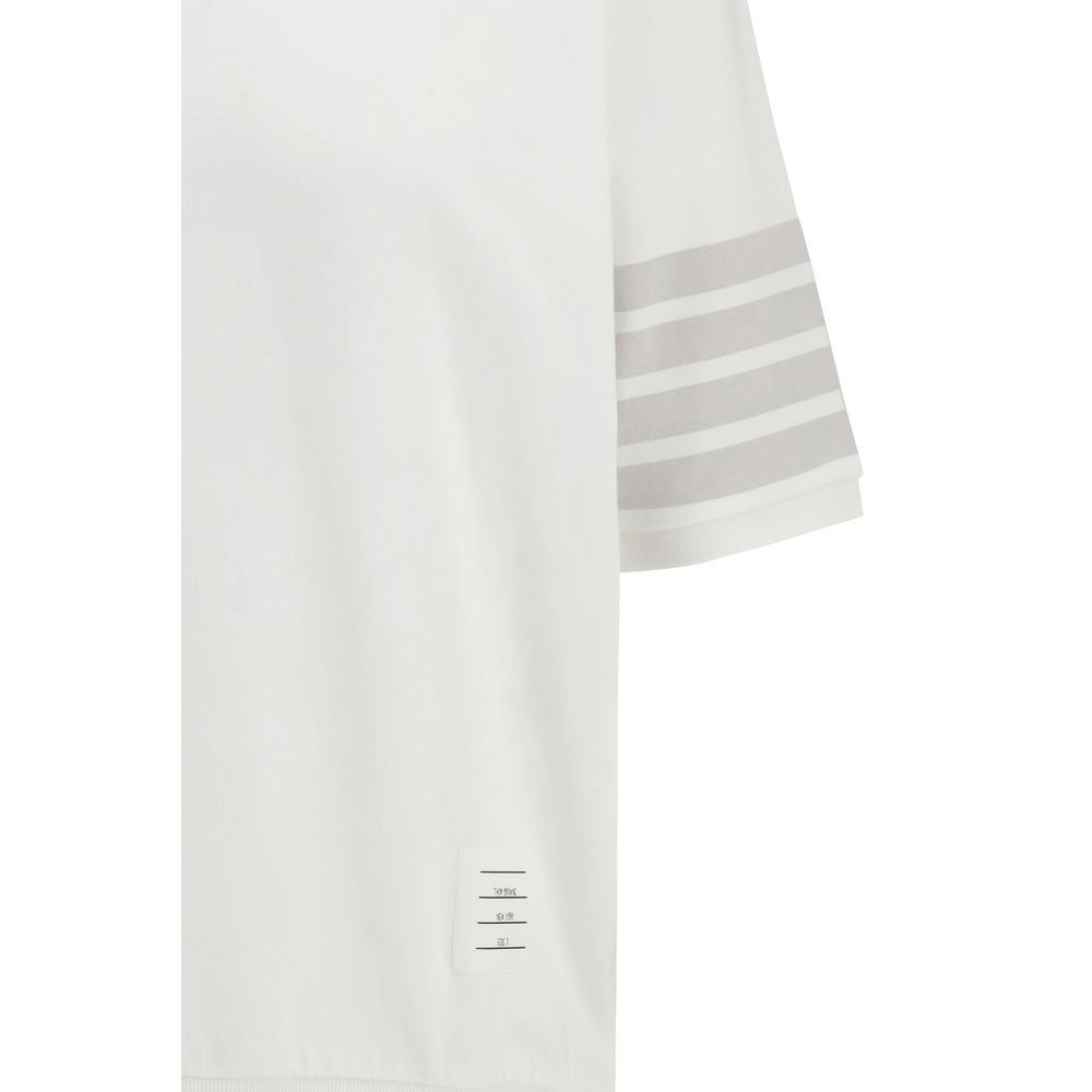 Thom Browne White Cotton 4-Bar Sportswear T-Shirt