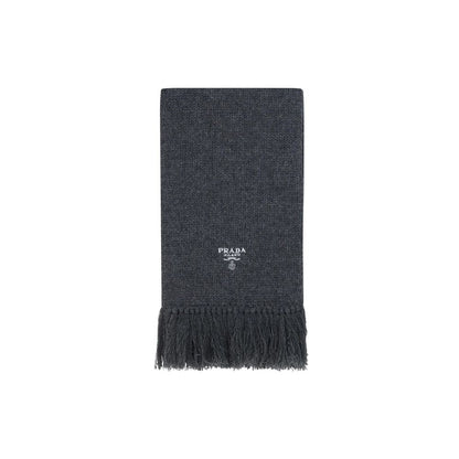 Écharpe en cachemire gris Prada