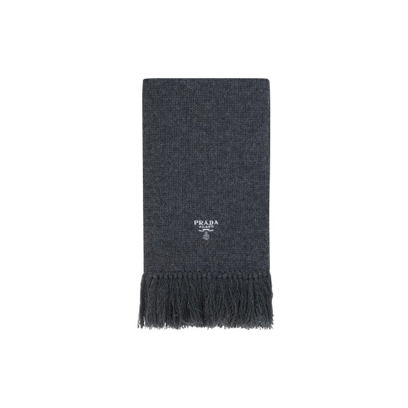 Écharpe en cachemire gris Prada