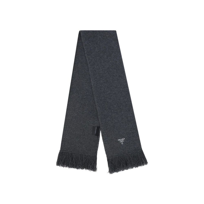 Écharpe en cachemire gris Prada