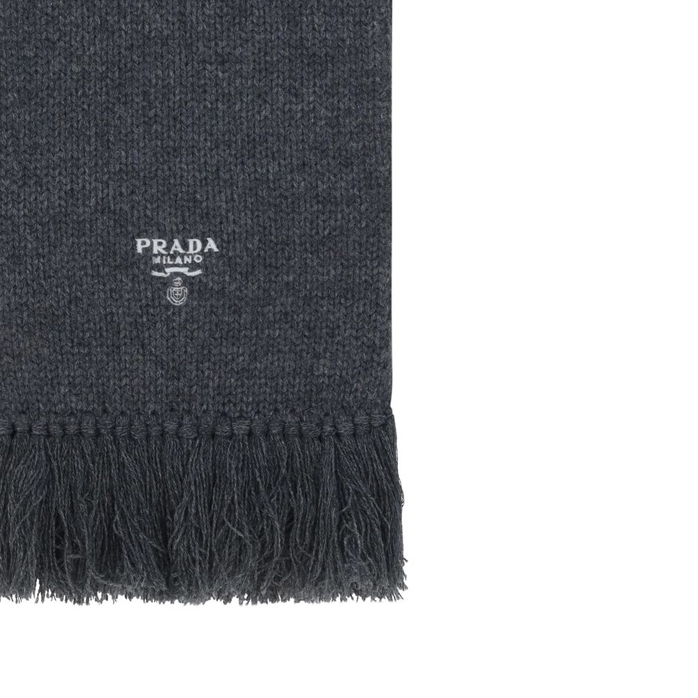 Écharpe en cachemire gris Prada