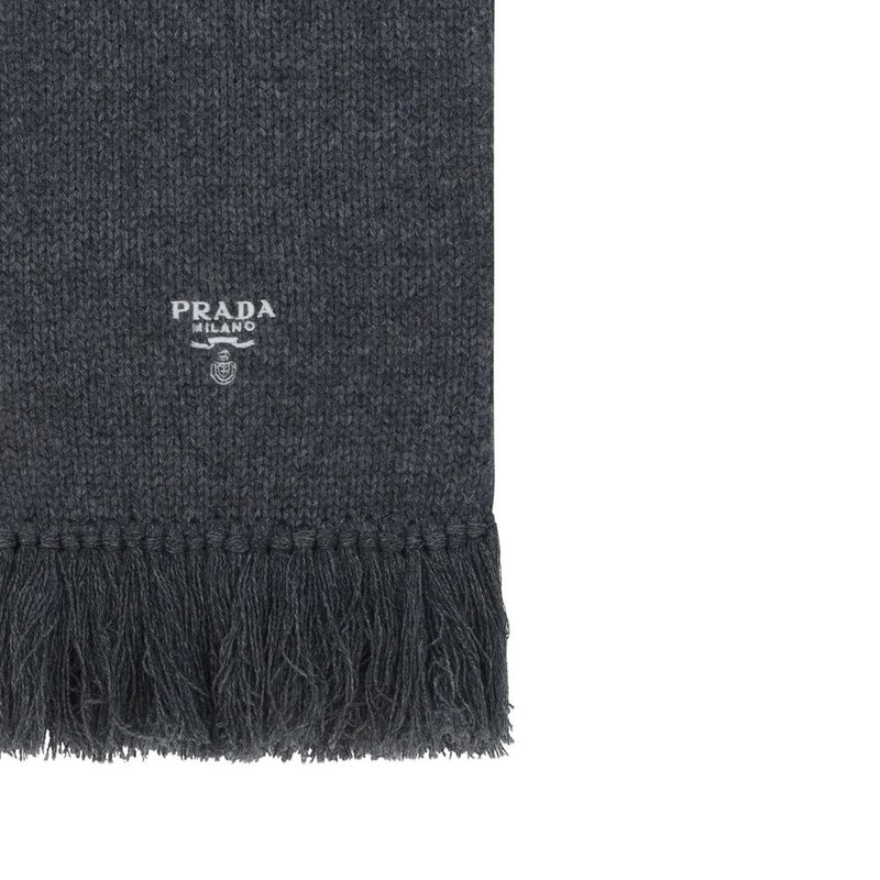 Écharpe en cachemire gris Prada