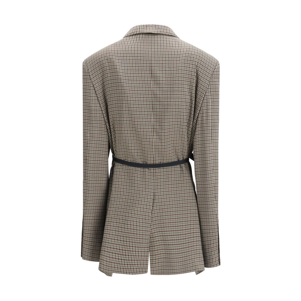 Balenciaga Multicolor Lyocell Coat - Vichy Jacket pour Femme
