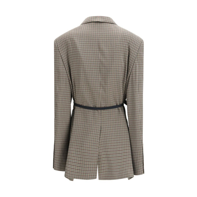 Balenciaga Multicolor Lyocell Coat - Vichy Jacket for Women