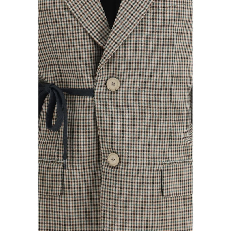 Balenciaga Multicolor Lyocell Coat - Vichy Jacket for Women