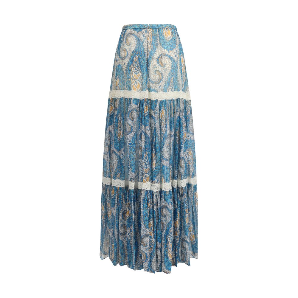 Etro Multicolor Silk Long Skirt - Élégance Effortless