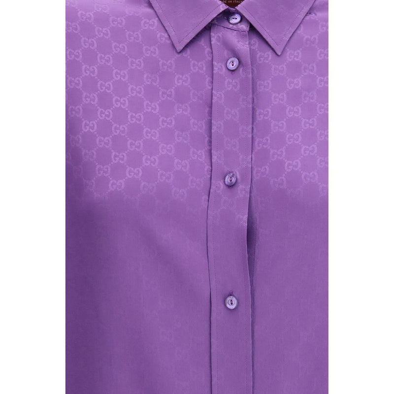 Gucci Multicolor Silk GG Supreme Print Shirt