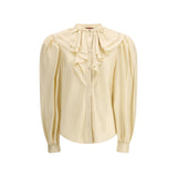 Gucci Beige Silk Shirt - Elegant Twill Design for Women
