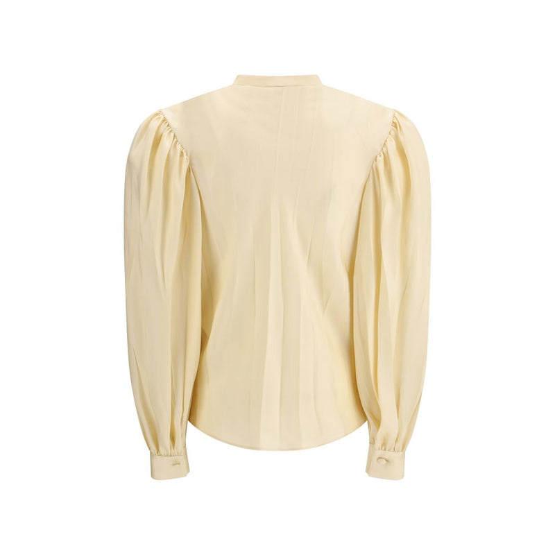 Gucci Beige Silk Shirt - Elegant Twill Design for Women