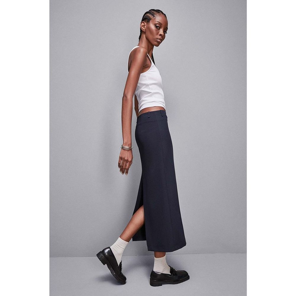 Patrizia Pepe Navy Blue Long Skirt for Women - Elegant & Versatile