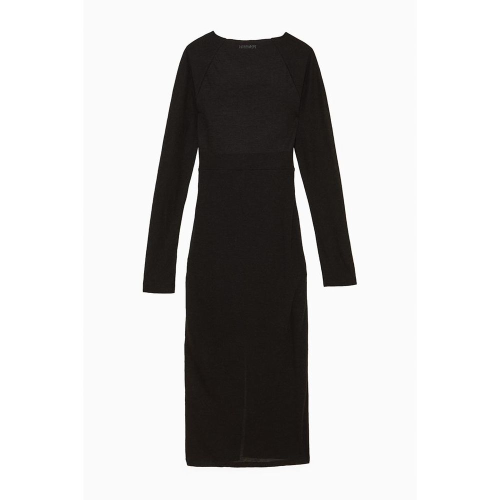 Patrizia Pepe Black Wool Casual Dress - Elegant & Versatile