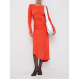 Patrizia Pepe Orange Acetate Casual Dress - Sophisticated Style