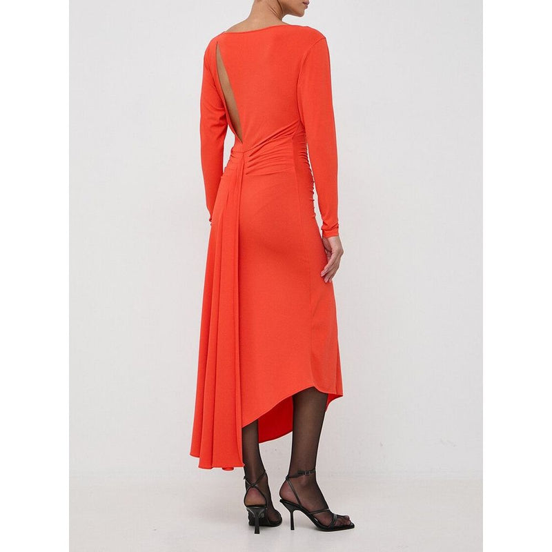 Patrizia Pepe Orange Acetate Casual Dress - Sophisticated Style