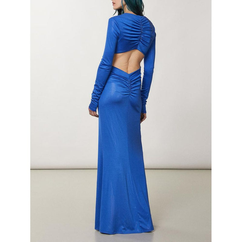 Patrizia Pepe Blue Ray Polyester Casual Dress