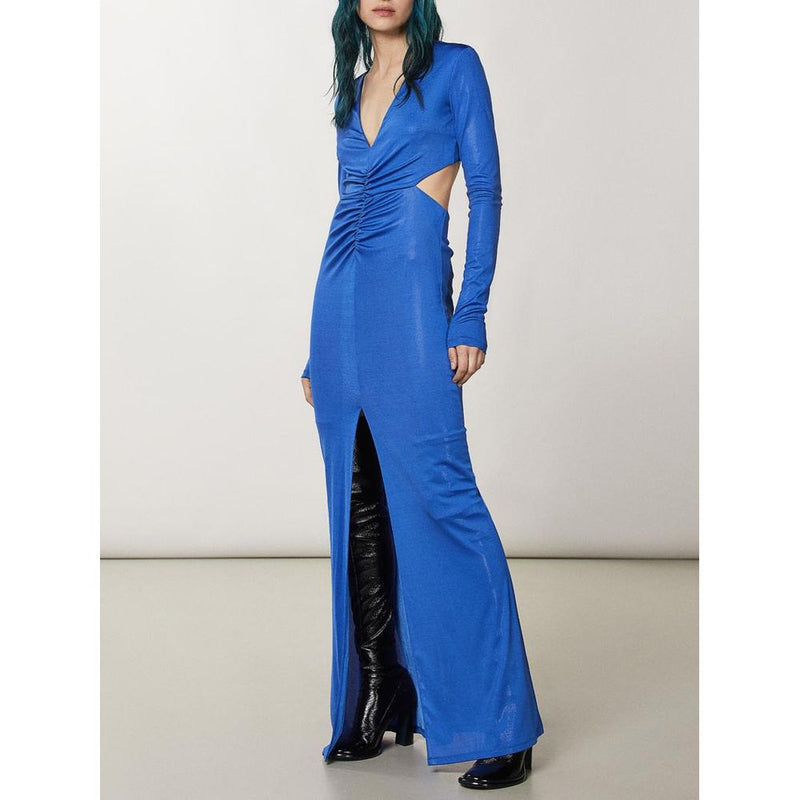 Patrizia Pepe Blue Ray Polyester Casual Dress