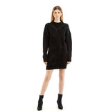 Patrizia Pepe Nero - Robe Noire en Nylon Élégante pour Soirées