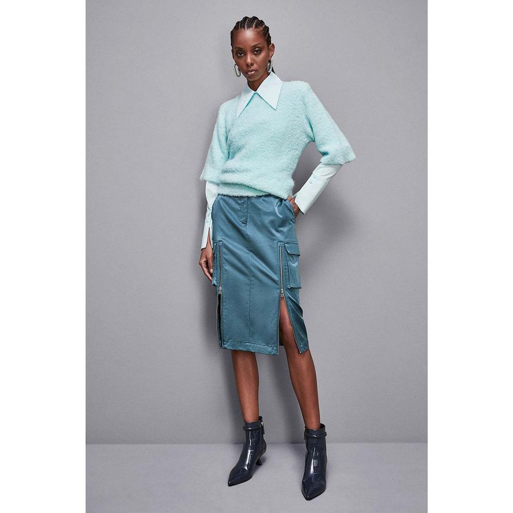 Patrizia Pepe Mineral Green Long Skirt for Women